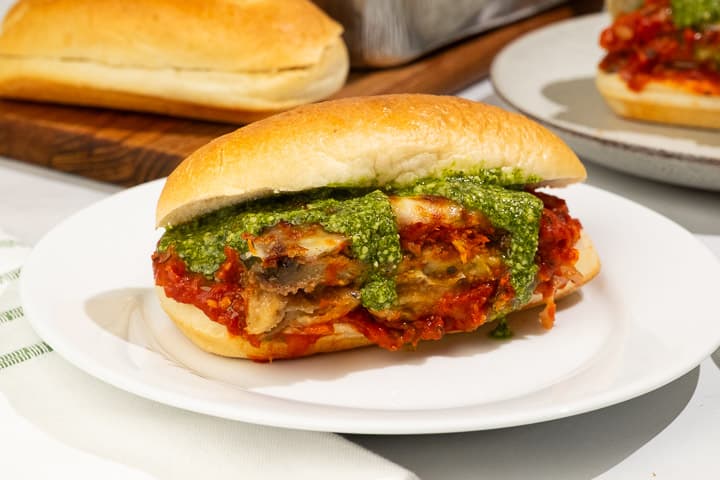 Family Size Eggplant Parm Sandwich