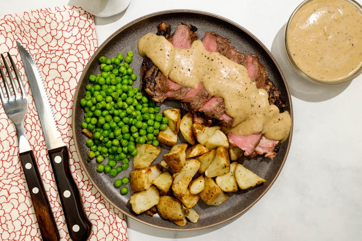 Prime Rib and Peppercorn Steak Sauce