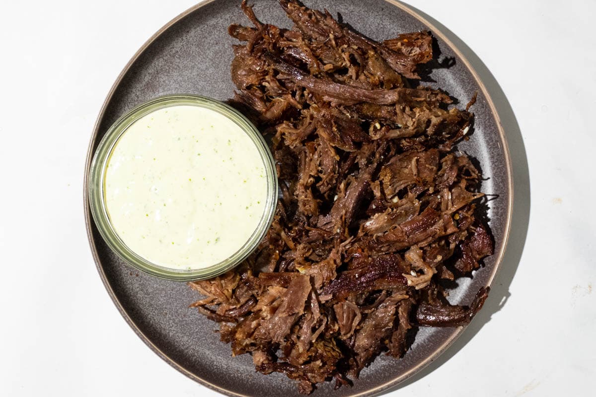 Shredded Beef + Choice of Sauce