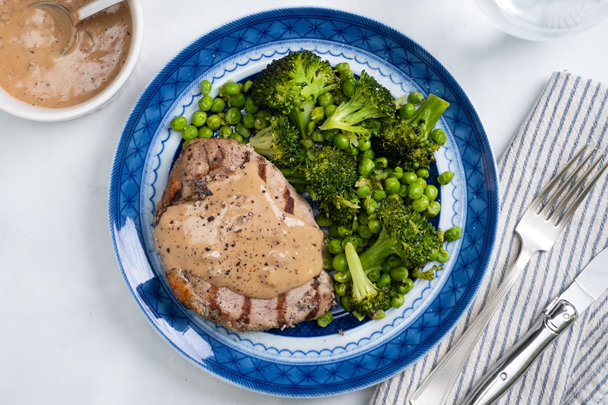 Creamy Peppercorn Pork Chops