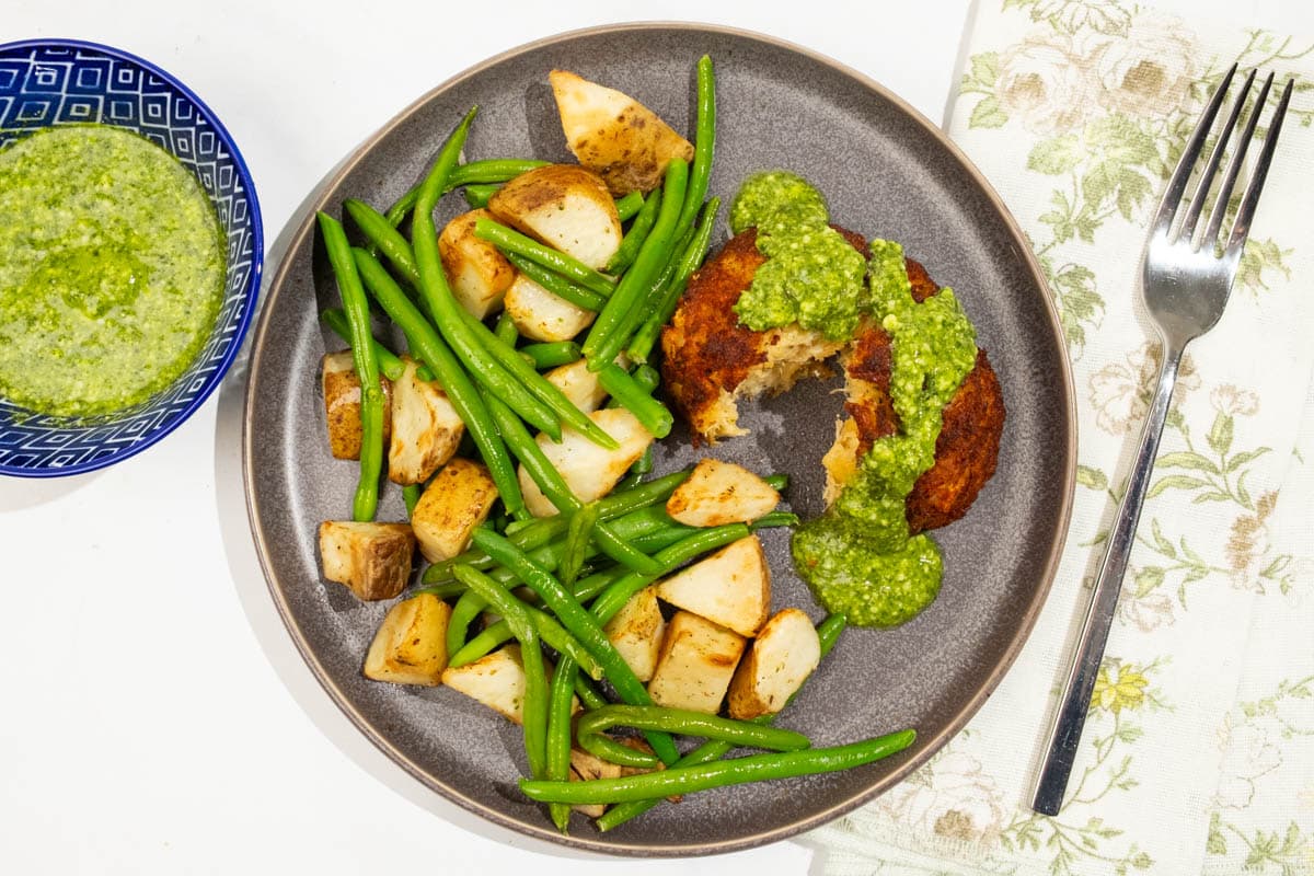 Basil Pesto Crab Cake