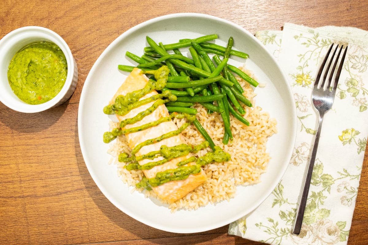 Green Goddess Salmon Bowl